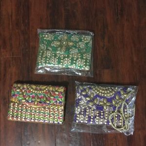 Set of 3 Fabric clutch bags